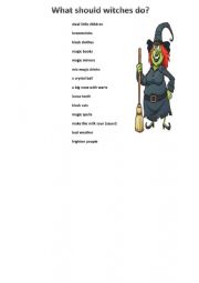 English Worksheet: Witches