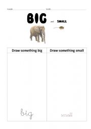 English Worksheet: BIG AND SMALL