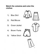 English Worksheet: COLOR