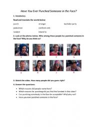 English Worksheet: Video worksheet for Jimmy Kimmel talk show episode