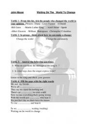 English Worksheet: John Mayer