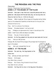 English Worksheet: THE PRINCESS AND THE FROG