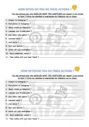 English Worksheet: HOW OFTEN DO YOU USE SOCIAL MEDIA?