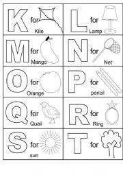 English Worksheet: Picture Alphabet