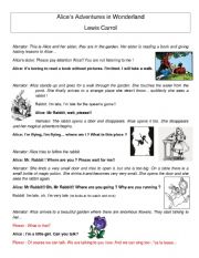 English Worksheet: Alices Adventures in Wonderland Roleplay