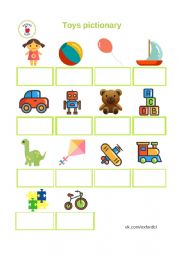English Worksheet: Toys pictionary