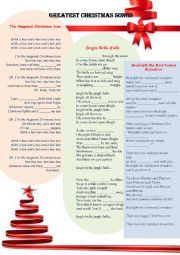English Worksheet: GREATEST CHRISTMAS SONGS