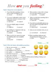 English Worksheet: feelings 