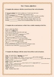 English Worksheet: Grammar Test 