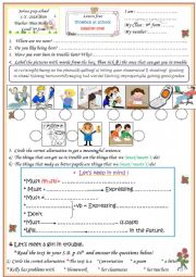 English Worksheet: violence at school ( mod2 / lesson 4 9th form tunisian pupils)