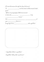 English Worksheet: Gruffalo developing new pages