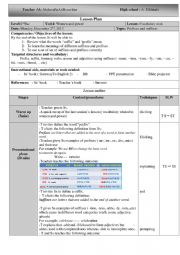 Prefixes and suffixes