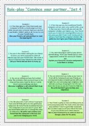 English Worksheet: Role-play  