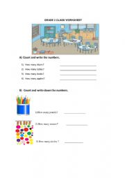 English Worksheet: How many