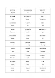 English Worksheet: Taboo flashcards_elementary