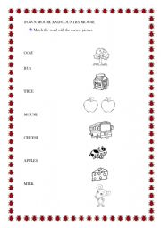 English Worksheet: Town mouse and country mouse