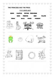 English Worksheet: the princess and the frog