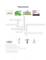 English Worksheet: Monuments Around the World