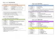 English Worksheet: Module 1 consolidation 9th formers