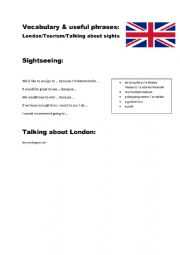 English Worksheet: London Vocab