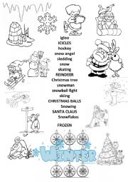 English Worksheet: Winter connect