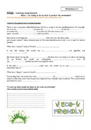 English Worksheet: Protecting the environment