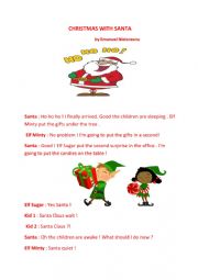 English Worksheet: christmas short play