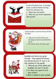 English Worksheet: Christmas Mini Comprehensions