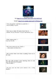 English Worksheet: Coraline - trailer matching activity