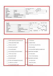 English Worksheet: Nationalities and Countries Worksheet