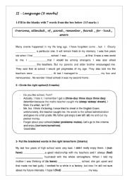 English Worksheet: end- term test