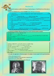 Review tenses, used to,describing people and actions vocabulary