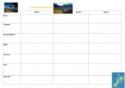 English Worksheet: Holiday plans in New Zealand