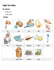 English Worksheet: Bakery Pancakes Sheet