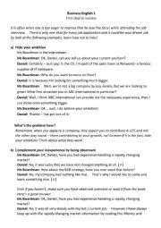 English Worksheet: Business English - first step to success - interview preparation
