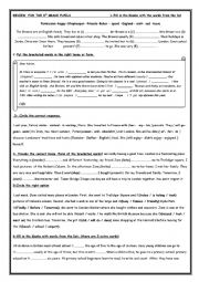 English Worksheet: review for the  8th grade pupils 
