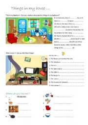 English Worksheet: Things at home