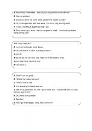 English Worksheet: Dialogues