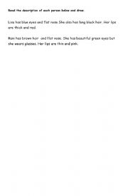 English Worksheet: Parts of Face