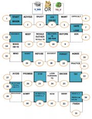 English Worksheet: board game to practive GERUND and TO_V