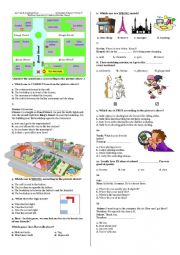 English Worksheet: 5.1.1 Test (Games,Hobbies, Directions)