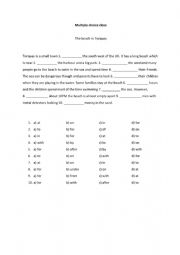 Multiple Choice Cloze prepositions