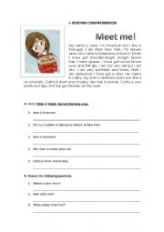 English Worksheet: Meet me!