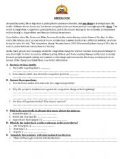 English Worksheet: Congestion problem