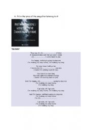 English Worksheet: Go solo, song worksheet