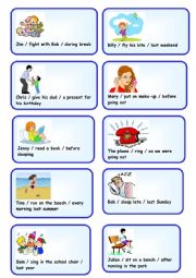 English Worksheet: IRREGULAR VERBS SPEAKING CARDS 4/5