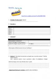 English Worksheet: Weetabix fuel for life