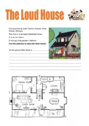 English Worksheet: The Loud House home