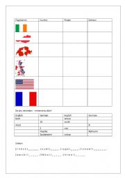 English Worksheet: Flags in Europe