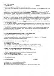 English Worksheet: first term exam for second year